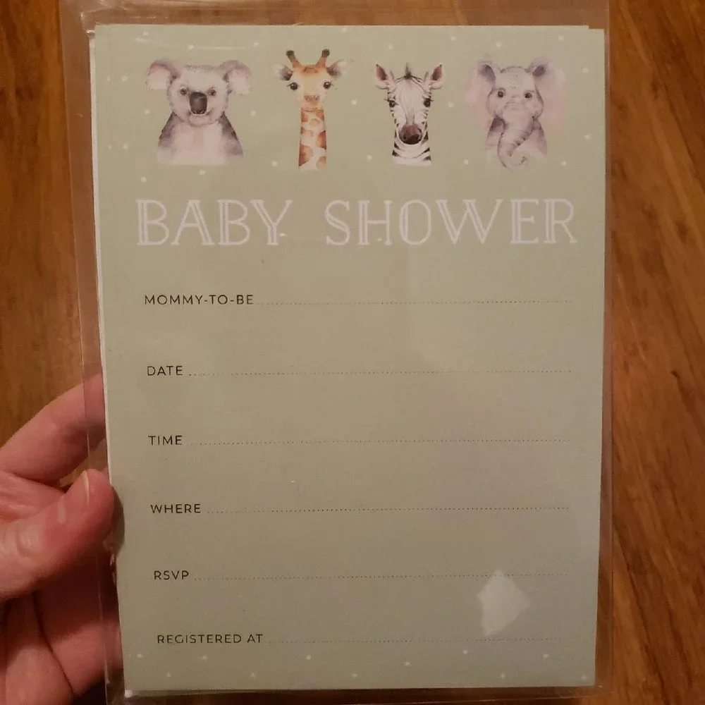 Baby Shower Invitations - Animal Design